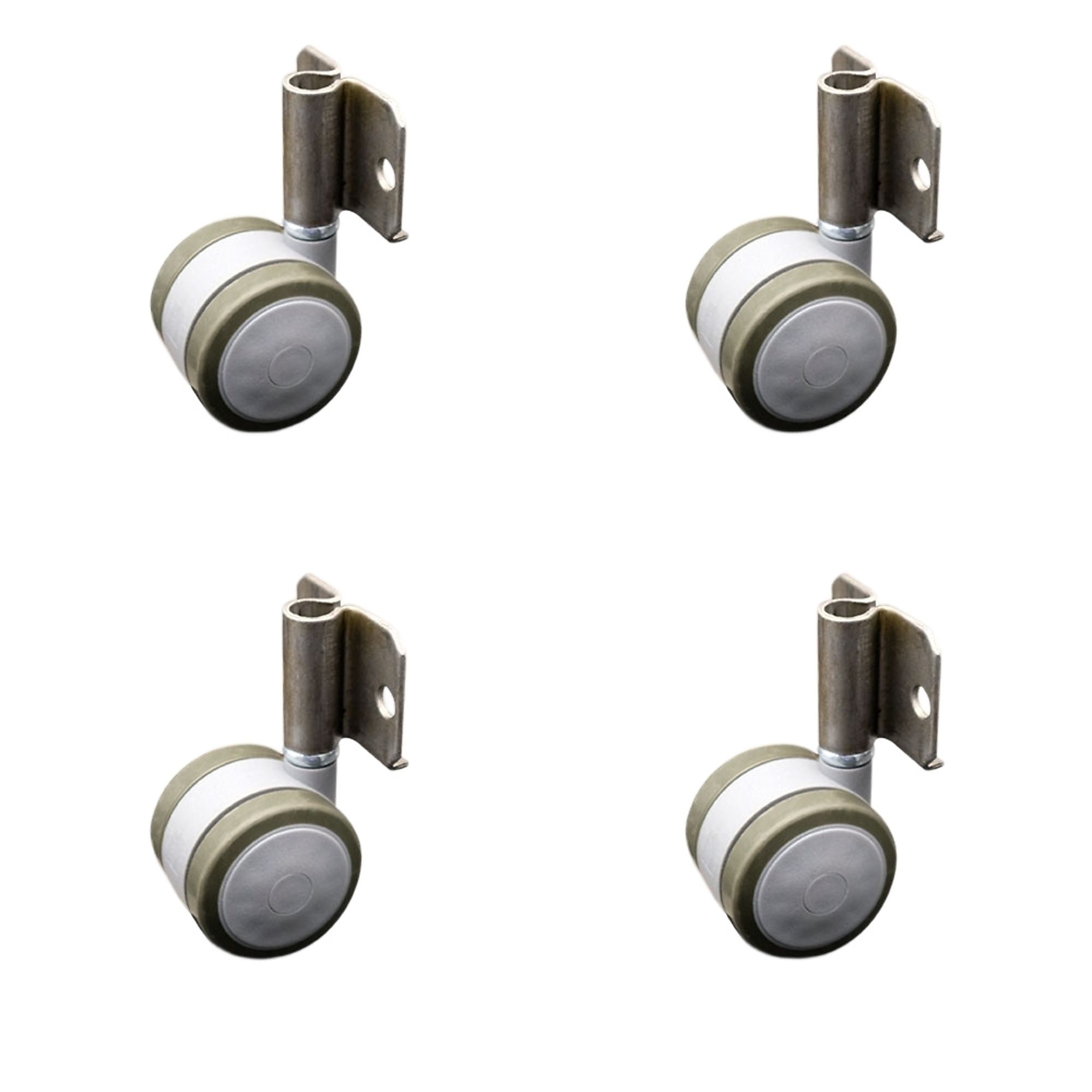 Service Caster, 2in. Stem Casters, Wheel Diameter 2 in, Caster Type Swivel, Package (qty.) 4, Model# SCC-GR02S50-TPR-GRY-716-4-CB180-4